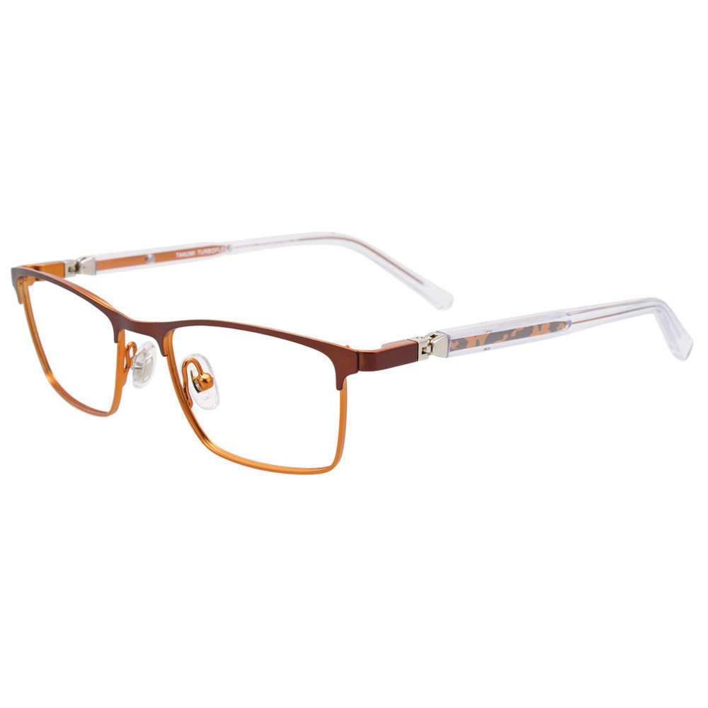 TAKUMI TK1146 Eyeglasses 010 Mt Dk BrnBrz M Brz Org Cryst 44mm